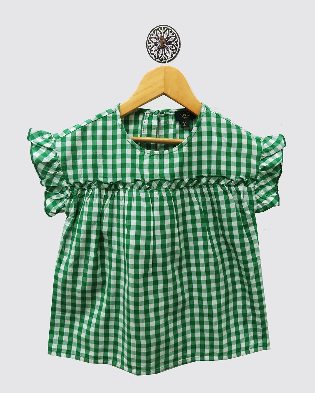 Red / Green / Blue And White Checked Blouse
