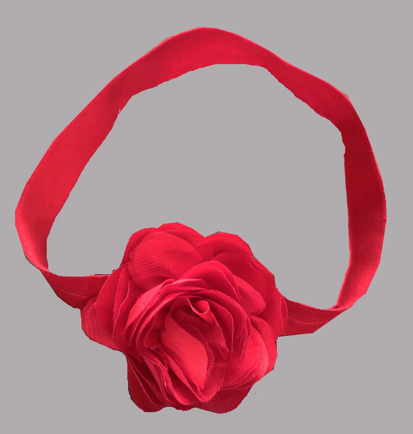 Flower Hairbands In A Combination Of Black,Red,Grey,White,Pink With A Decorative Detail At The Front