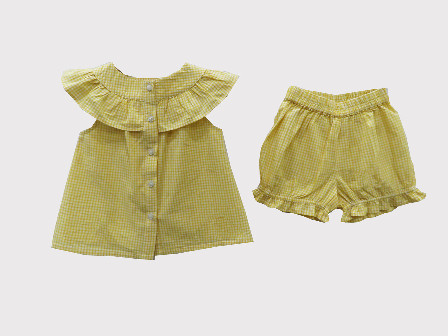 CUTE YELLOW NIGHTSUIT SET WITH FRILLS
