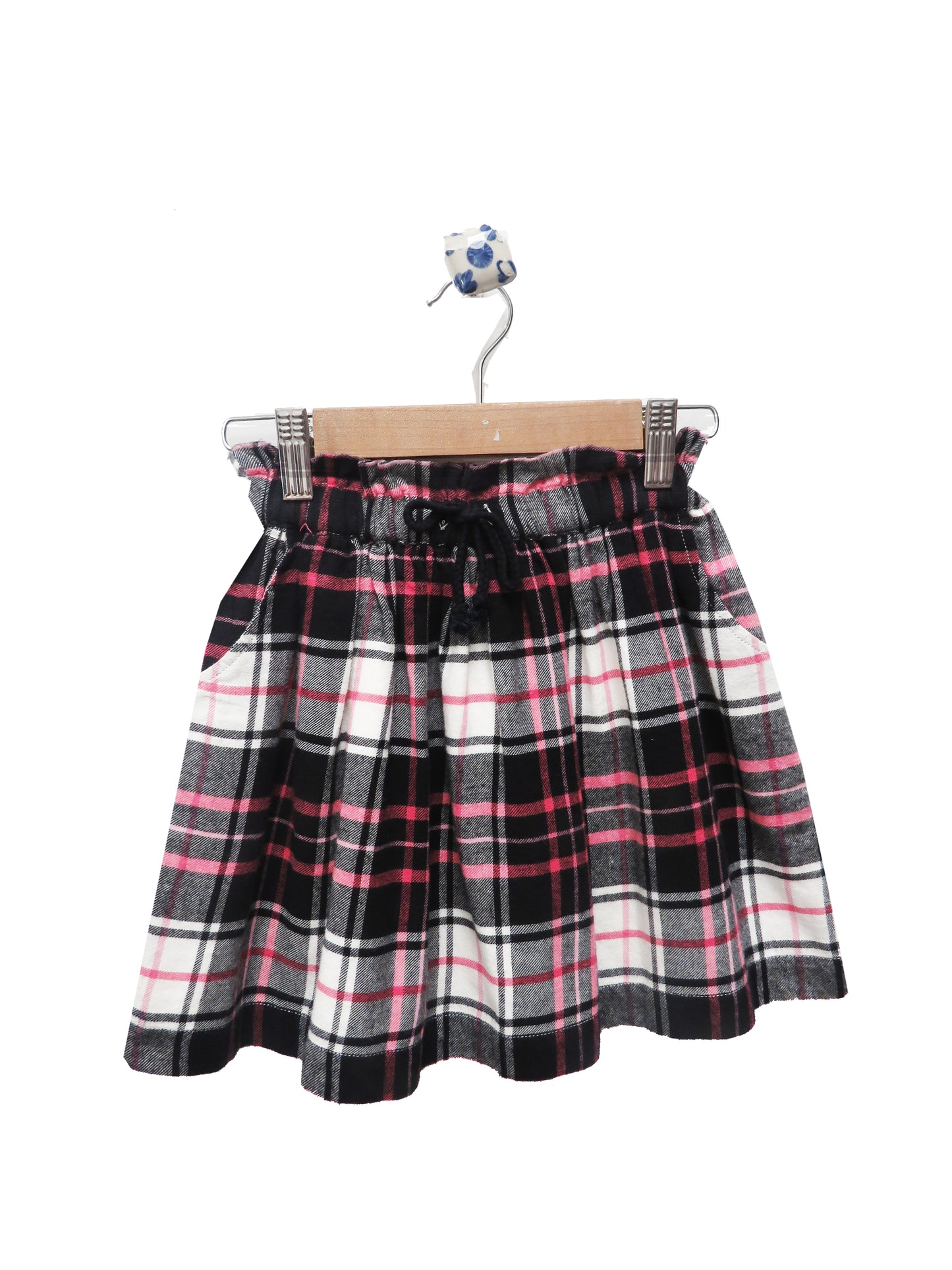 PLAID SKIRT WITH SIDE POCKETS