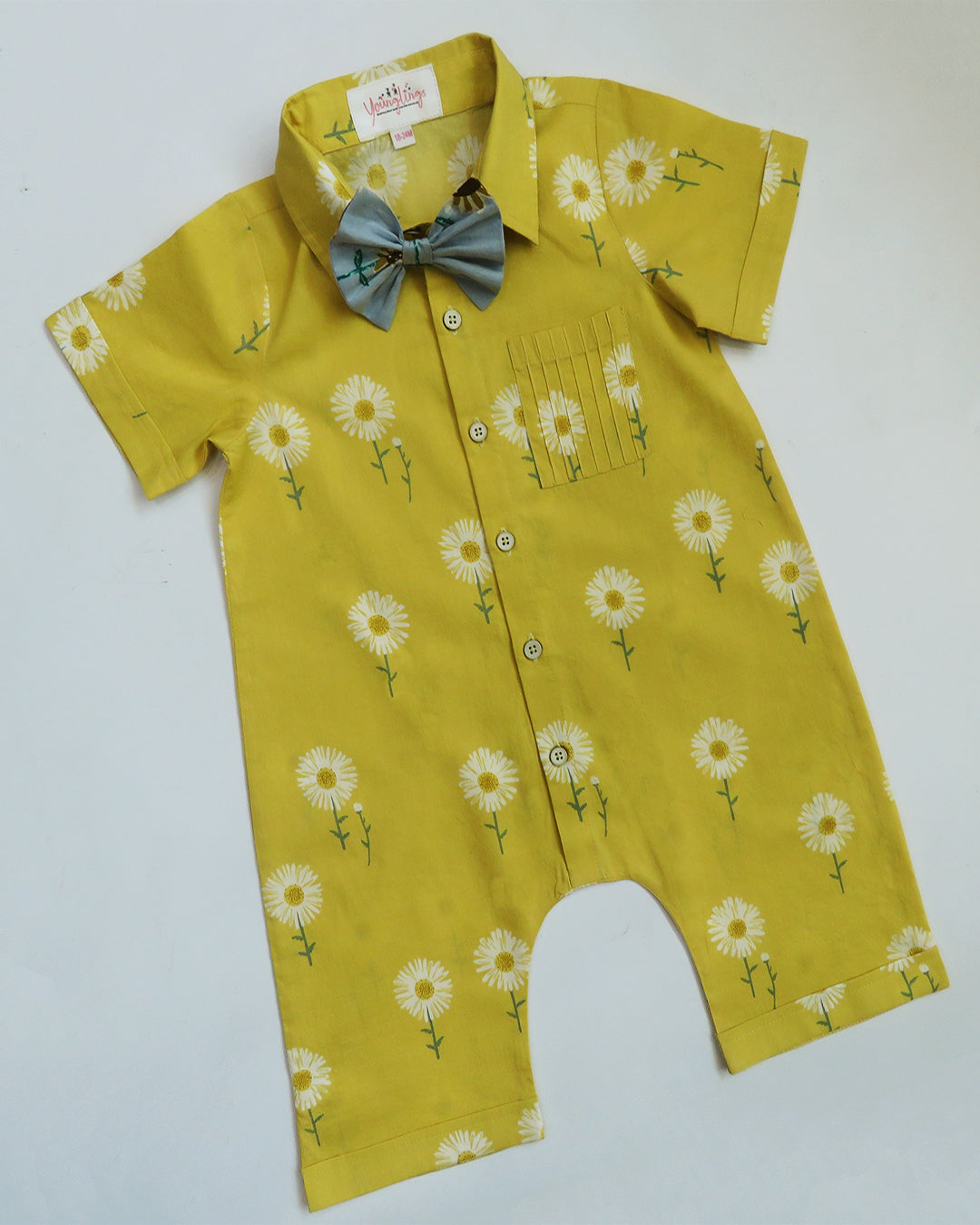 LIMITED EDITION BABY BOY JUMPSUIT WITH A CONTRAST BOW
