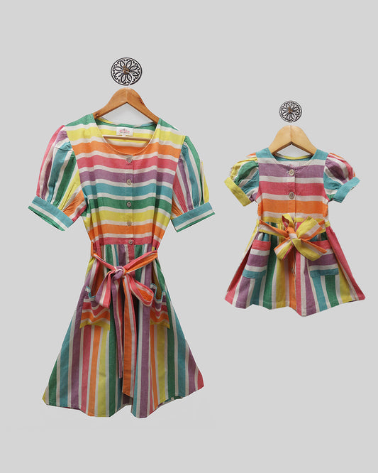 Rainbow Chaser Twinning Dresses