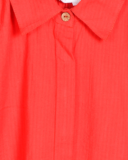 Coral Red Casual Dress