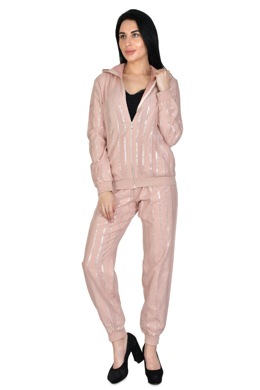 Pink Lurex Track Suit