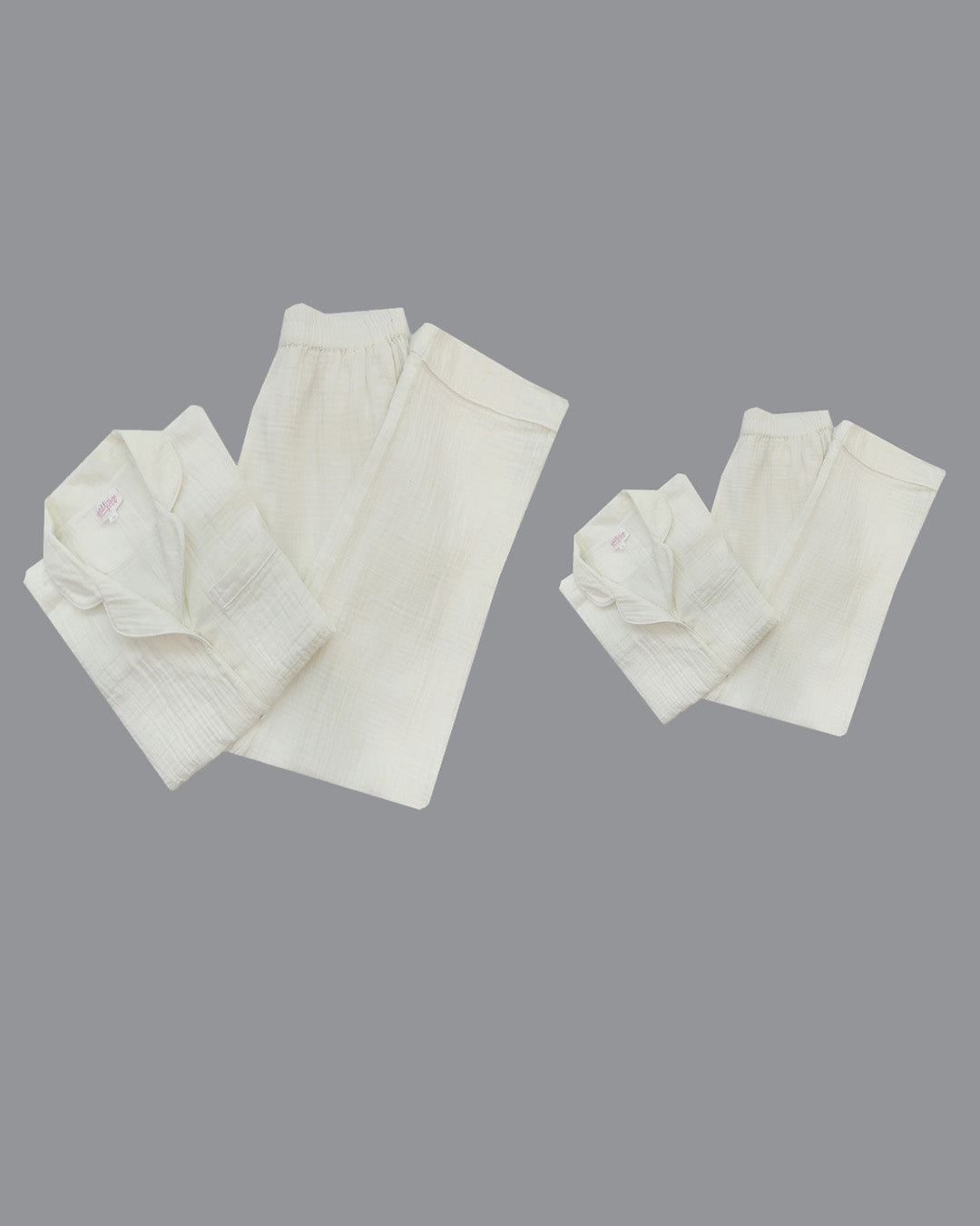Full Sleeves White Twinning Nightsuit Set